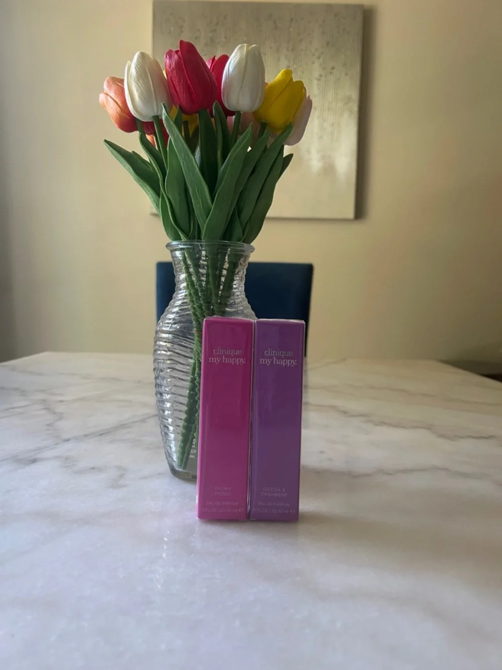 Clinique My Happy Duo — Cocoa & Cashmere and Peony Picnic Travel Size Set 0.5oz